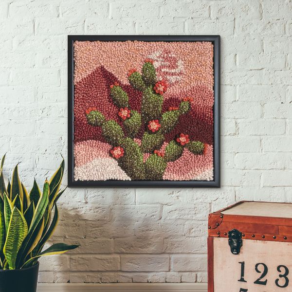 Wall hanging hooked rug